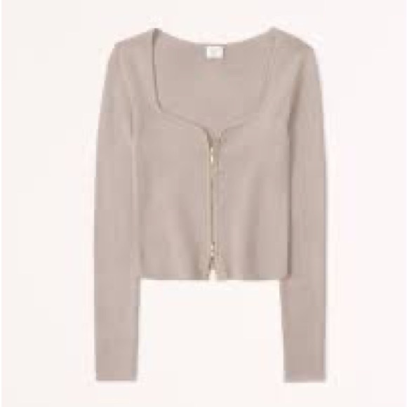 Abercrombie zip up notch neck slim top - Picture 1 of 2